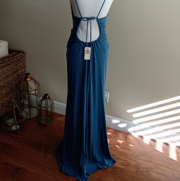 Max & Cleo Blue Evening Gown SM NWT - Picture 3 of 5